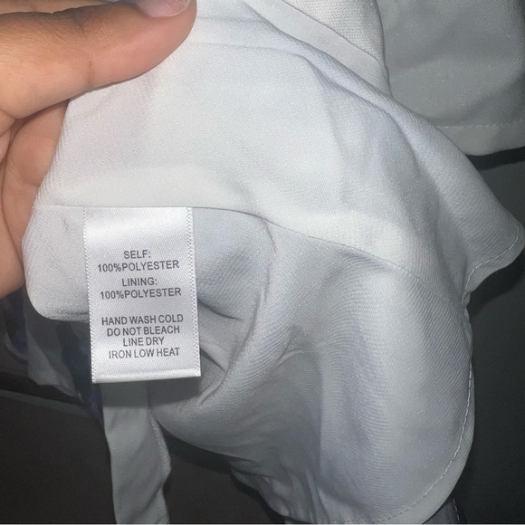 NWT Lulus Seeing Chic Blue and Ivory Print Skater Dress - Picture 9 of 13